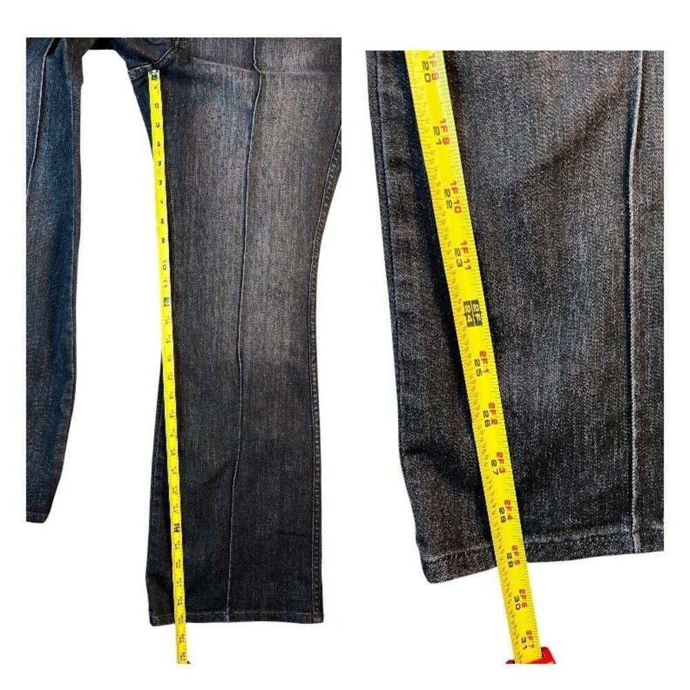 White House Black Market Curvy Black Ex High-Rise Skinny Flare Pintuck Jeans 12s - Picture 7 of 11